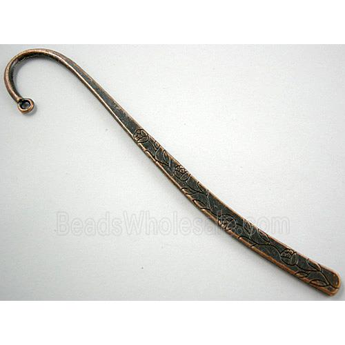 Bookmarks, Tibetan Silver Non-Nickel, Antique Red