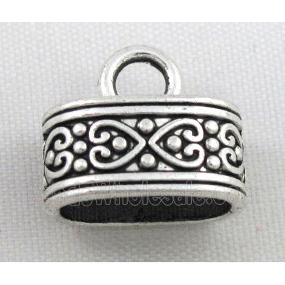 tibetan silver pendant bead, non-nickel