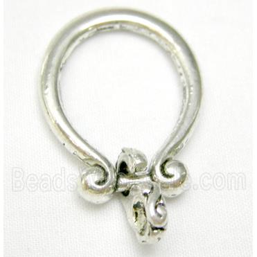 Tibetan Silver Ring Charms Non-Nickel