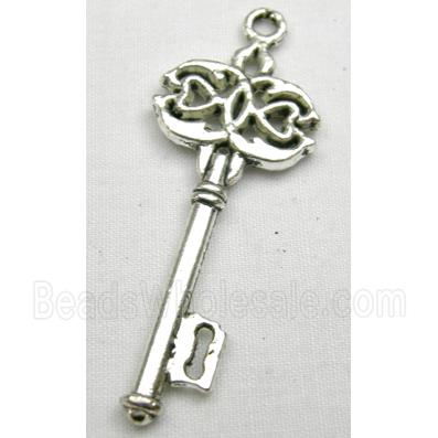 Tibetan Silver Key Charms Non-Nickel