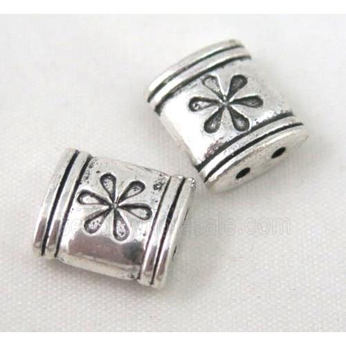 tibetan silver spacer bead, non-nickel