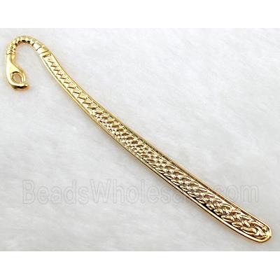 Snake Bookmark, Gold plated Tibetan Silver Non-Nickel