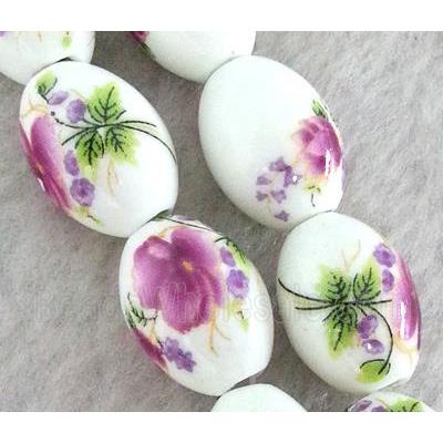 Porcelain barrel beads