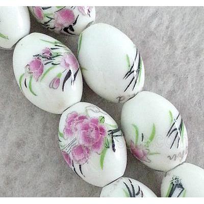 Porcelain barrel beads
