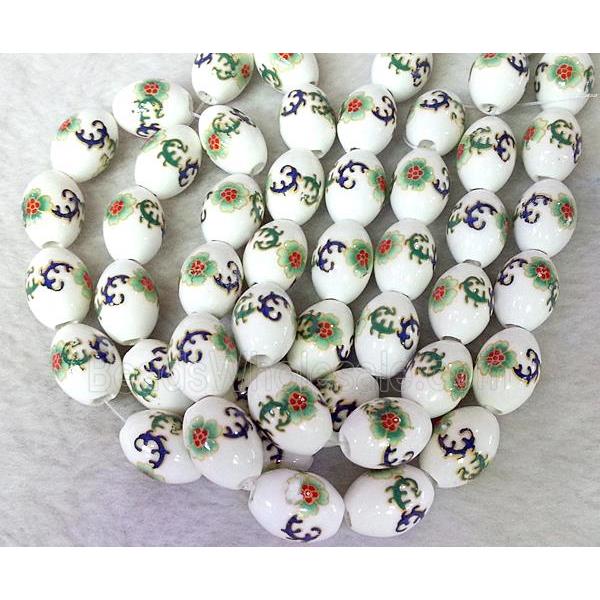 Porcelain barrel beads