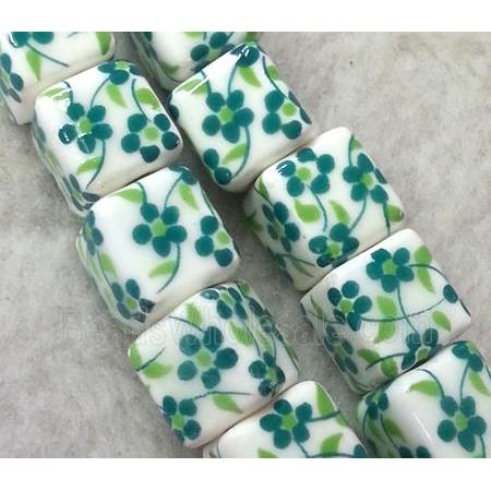 Porcelain beads, cube