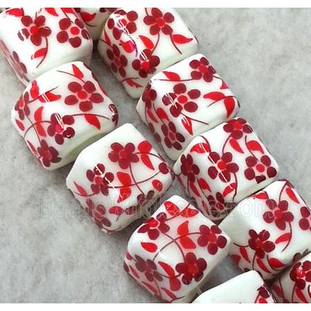 Porcelain beads, cube