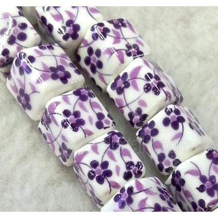 Porcelain beads, cube