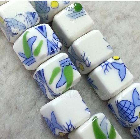 Porcelain beads, cube