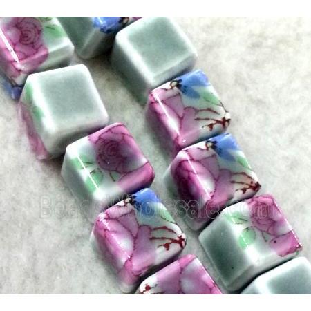 Porcelain beads, cube