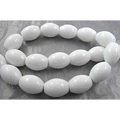 White Porcelain Beads, rice