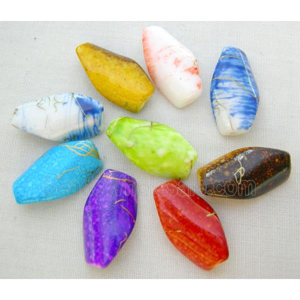 colorful Plastic Beads, mixed, freeform