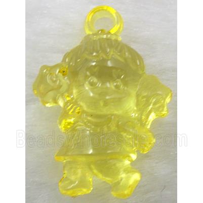 Acrylic pendant, angel, mixed color