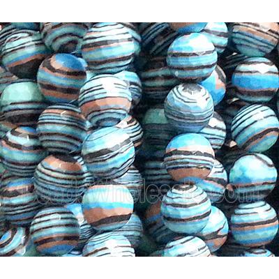 resin & stone beads, faceted round, tuquoise blue