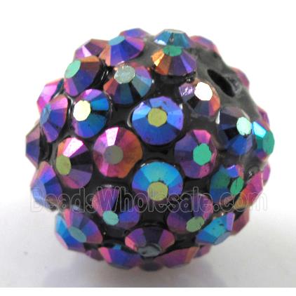 Round crystal rhinestone bead