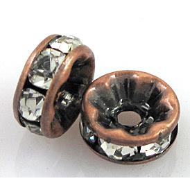 rondelle Rhinestone, Middle East Rhinestone, antique red copper