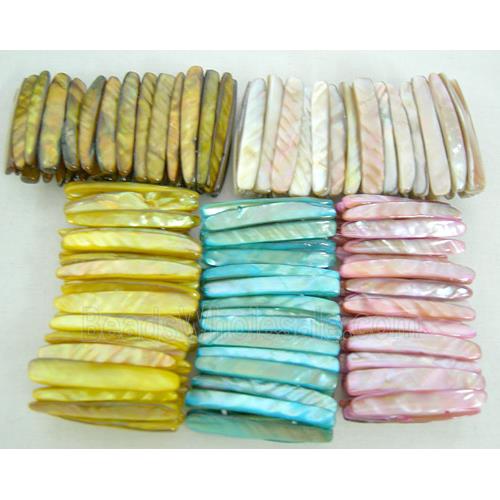 freshwater shell bracelet, stretchy, mixed