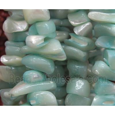 Fresh water shell bead, freeform