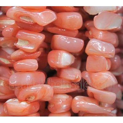 Fresh water shell bead, freeform