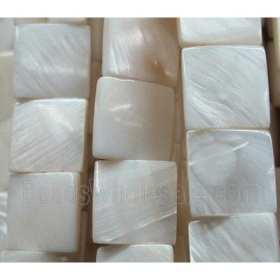Fresh water shell bead, square