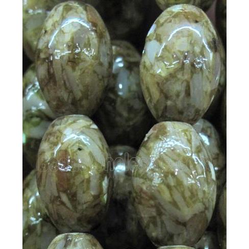 mother of pearl bead, oval