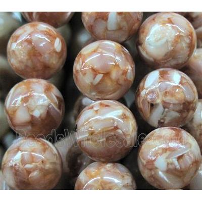 mother of pearl bead, round