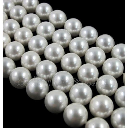 round white Pearlized Shell Beads