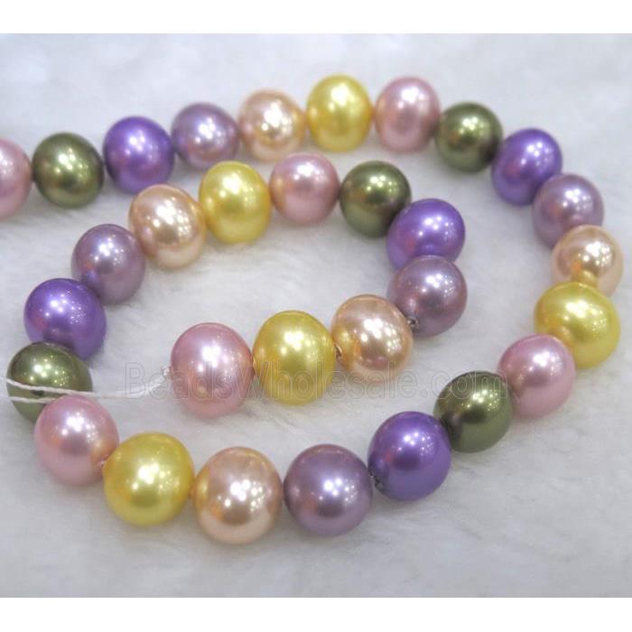 Pearlized Shell Bead, potato shape