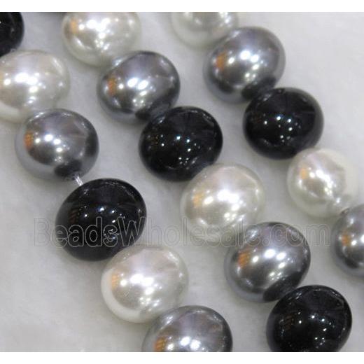 Pearlized Shell Bead, potato shape