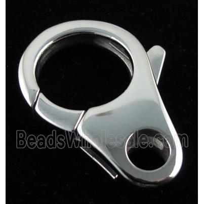 Stainless Steel Lobster Clasp, platinum plated