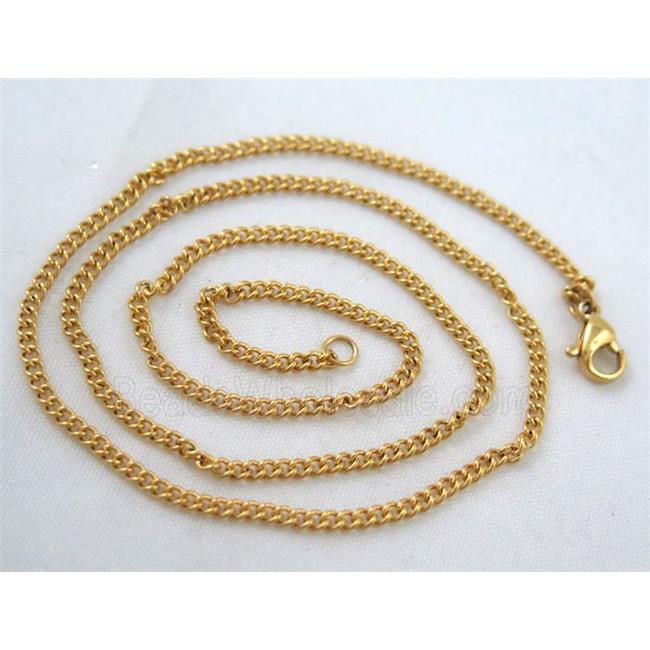 golden plated Stainless Steel Necklace Chain