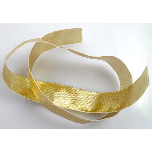 jewelry Metallic Ribbon Cord, gold