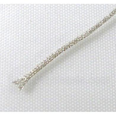 metallic cotton cord, jewelry wire, silver