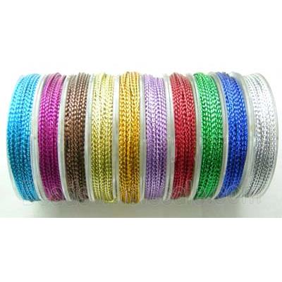 Metallic Cord for Jewelry binding, Mix Color