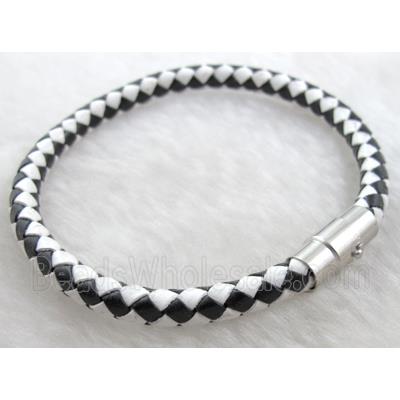 Leather Bracelet with magnetic clasp