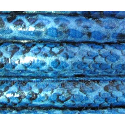 blue PU leather wrapped cord