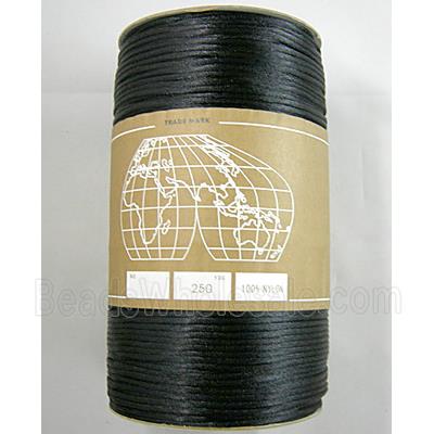 black Satin Rattail Cord