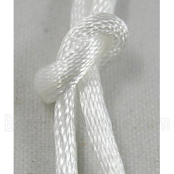 Satin Rattail Cord, white