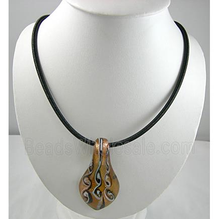 silk-braiding Rubber Necklace Cord, Black