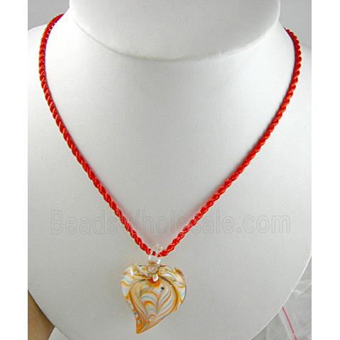 Sennit Necklace Cord, Rattail Nylon, Red