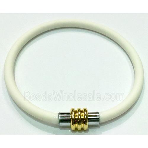 Jewellry Making necklace and bracelet cord, rubber, white