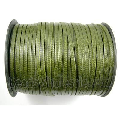 Korea Waxed Wire, flat, Grade A, green