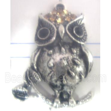 Tibetan Silver owl pendant