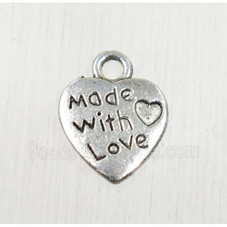 Tibetan Silver heart pendant Non-Nickel