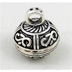 Thailand Sterling Silver, antique silve, approx 11.5x13.3mm [925ATS009]