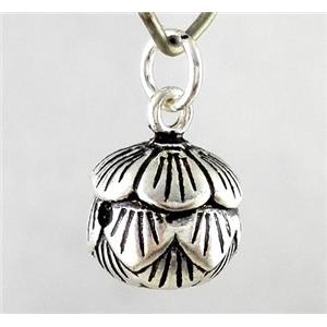 Thailand Sterling Silver pendant, antique silve, approx 10x13mm [925ATS012]