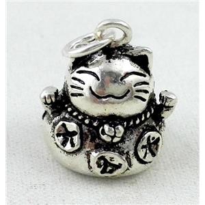 Thailand Sterling Silver pendant, antique silve, approx 15-18mm [925ATS018]