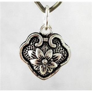 Thailand Sterling Silver pendant, antique silve, approx 12-14mm [925ATS020]