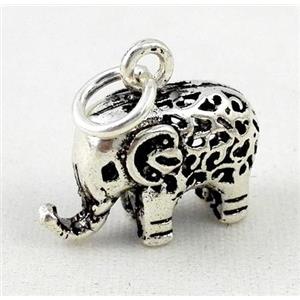 Thailand Sterling Silver pendant, antique silve, approx 14-16mm [925ATS021]