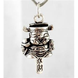 Thailand Sterling Silver pendant, antique silve, approx 13x23mm [925ATS022]